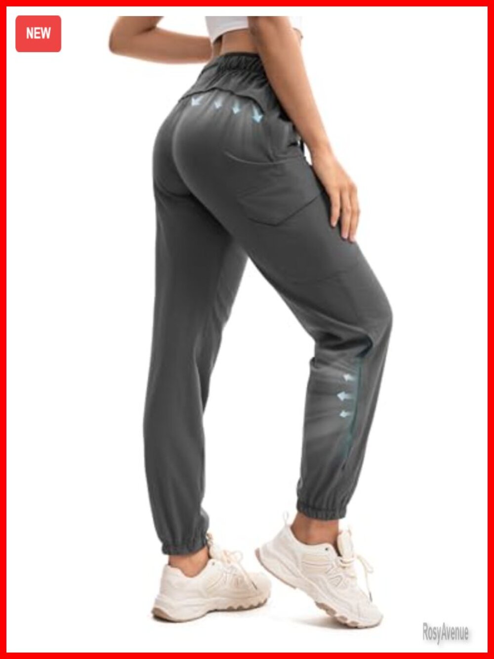 Lightweight Quick Dry Cargo Joggers with 5 Zipper Pockets Hiking Pants